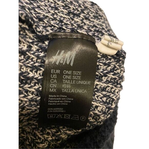 H&M Striped Knit Beanie Hat Winter Snow Outdoors School Fall Ski Snowboarding - Picture 3 of 7